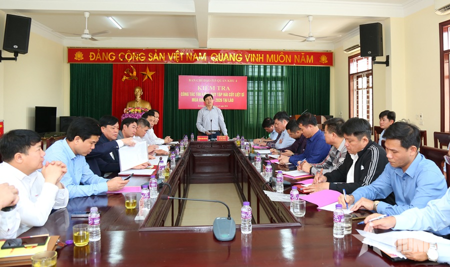 Ban Chỉ đạo 515 Quân khu 4 kiểm tra công tác tìm kiếm, quy tập hài cốt liệt sĩ tại tỉnh Bolikhamxay (Lào)